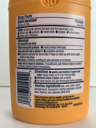 Gold Bond Medicated Body Powder Original Strength 4 oz WITH TALC, Discontinued - Picture 4 of 4