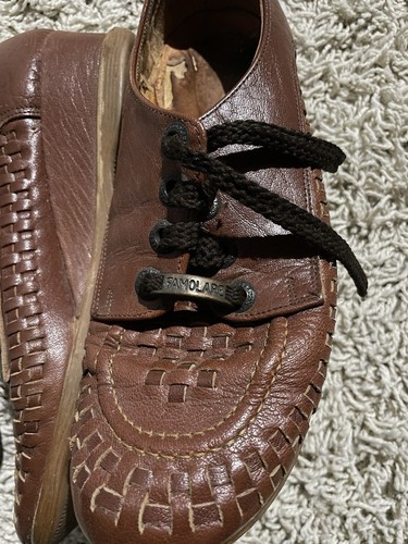 Vintage Famolare Leather 1970s Shoes Made in Italy Size 7/8 - Picture 5 of 7