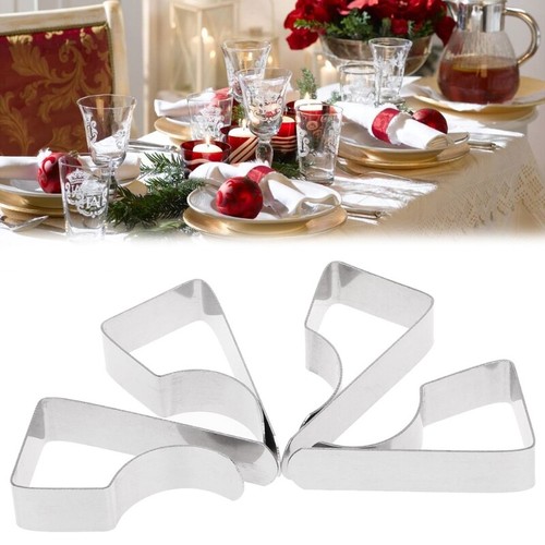 4Pcs Stainless Steel Table Cloth Tablecloth Clip Clamps Holder For Party Wedding - Picture 6 of 8