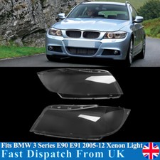 For BMW 3 Series E90 E91 Headlight Lens Headlamp Cover Shell Xenon Only 2005-11