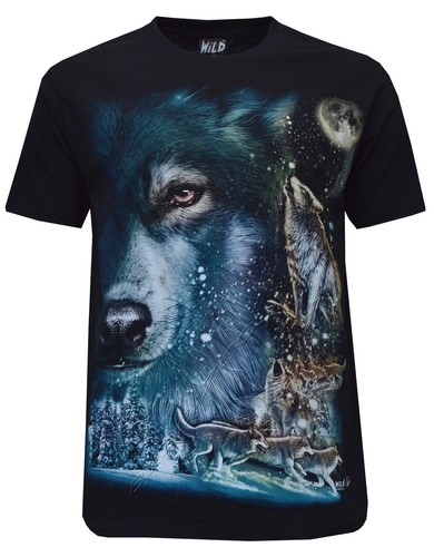 Camiseta Wolf Pack Motociclista Indio Americano Animal, Estampado Frontal y Trasera M-3XL - Imagen 2 de 3