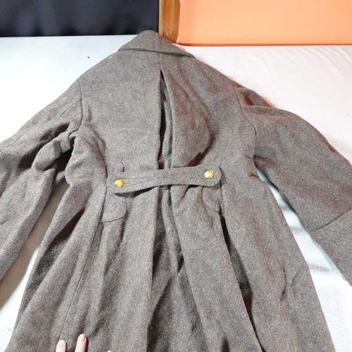 Vintage Soviet Trench Coat 52 Brown Russian USSR 1970s KGB Uniform Military Spy - Picture 18 of 23