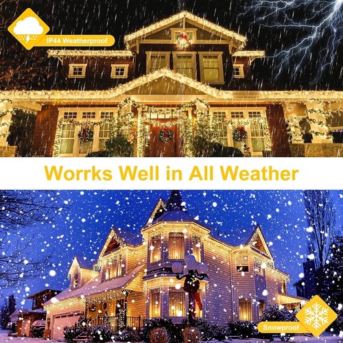 14m/43.93ft Xmas Decorations Fairy Light Mains Powered String Warm+Cool White - Picture 3 of 7