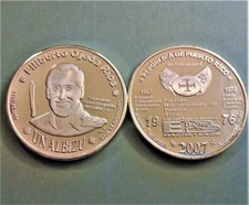 Medalla FILIBERTO OJEDA Vale ALBIZU Lares PUERTO RICO medal coin token ficha AG