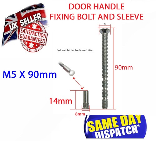 External UPVC Door Handle Connecting Screw Bolt with Sleeve Carriage M4 & M5 - Picture 3 of 12