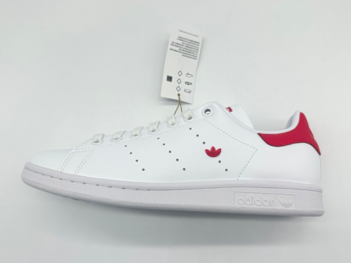 Adidas Stan Smith Women's Size 8.5 Lace Up White Pink Casual Shoes IE0460 - Picture 3 of 11