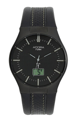 Adora Funk > Herren Armbanduhr Ø 39mm Edelstahl > Analog 3 BAR Quarz