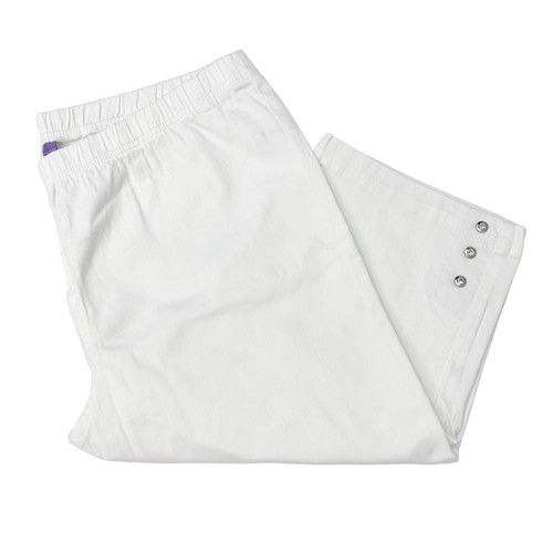 Real Size Womens Size XL Pull-On Capri White