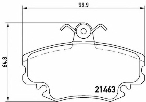 BREMBO BREMSBELÄGE SATZ VORDERACHSE für RENAULT CLIO II 1.4 16V 1999-2004 - Bild 2 von 7