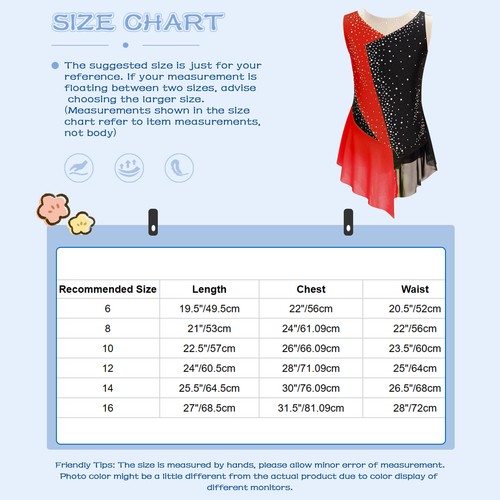 Kid Girl Ballet Dance Skirted Leotards Gym Figure Ice Skating Dress Dancewear - Picture 74 of 80