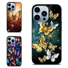 TPU Case For iPhone SE4 16e 14 15 16 Plus Pro Max beautiful butterfly girly gold