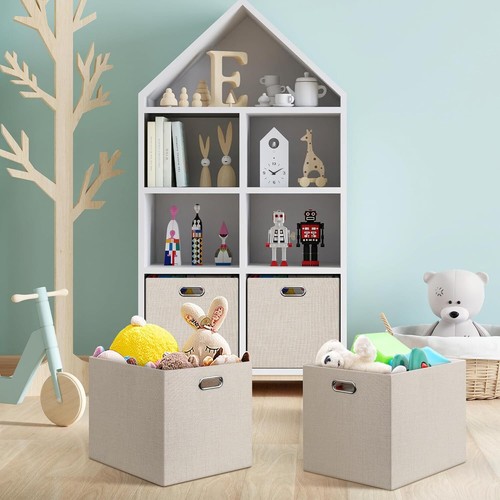 Collapsible Storage Bins, Fabric Foldable Cube Storage Boxes, Decorative Storage - Picture 8 of 8