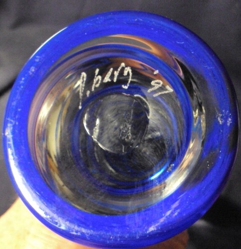 mundgeblasener Glas Kerzenständer Barg Borg Berg P '97 - Bild 3 von 3
