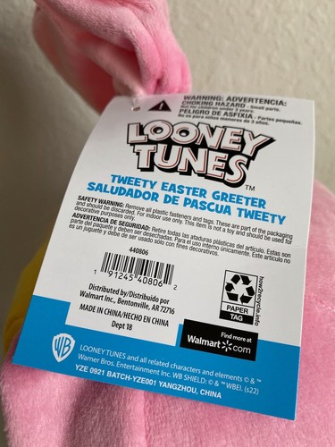 Disfraz de conejito de primavera de Pascua Looney Tunes Piolín Puerta o Porche Greeter 2022 - Imagen 5 de 10