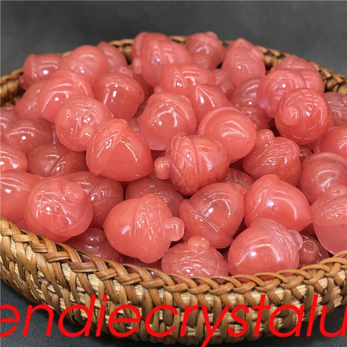 20pcs Red smelting stone Quartz acorns Quartz Crystal Mineral 1" Gem Figurines - Picture 11 of 12