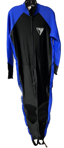Henderson Full Wetsuit 2.5mm Black/Blue 2XL Front Zip w Kneepads- pre-owned
