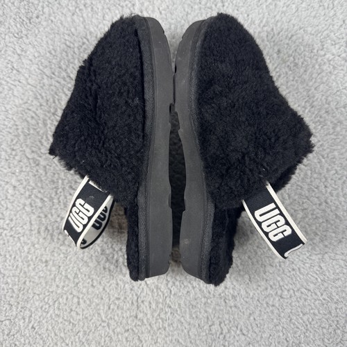UGG Kinder Fluff Yeah Slides Fuzzy Hausschuhe Gr. 13 schwarz Mädchen Jungen Gummiband - Bild 5 von 8