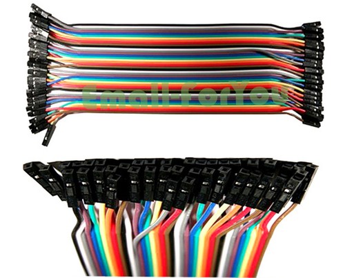 Female To Female 40p 20cm 1p-1p Jumper Ribbon Wire Dupont Cable Kabel Arduino