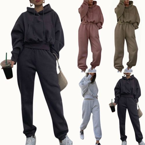 Women Tracksuits Set Hoodie Tops Pants 