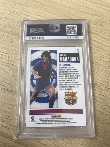 2020 Panini Chronicles #5 Diego Maradona Purple Mojo Historic PSA 10 GEM MINT - Picture 2 of 2