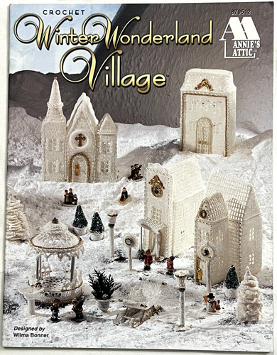 Majestic Thread Crochet Lacy Winter Wonderland Village Pattern Book 21 pcs RARE