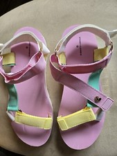 Stoney Clover Lane x Target Sport Sandals Pink/Yellow/Green Women's Size 10