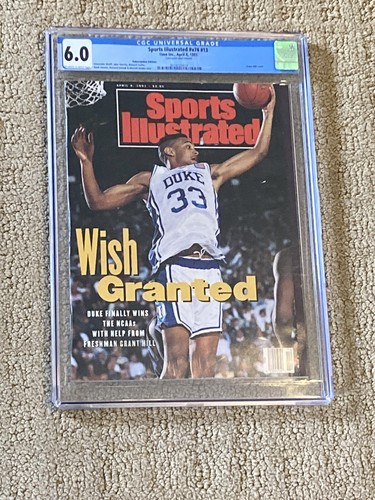 Duke Grant Hill Sports Illustrated CGC 6.0 OW/White (Duke NCAA Title) +magnet - Picture 1 of 4