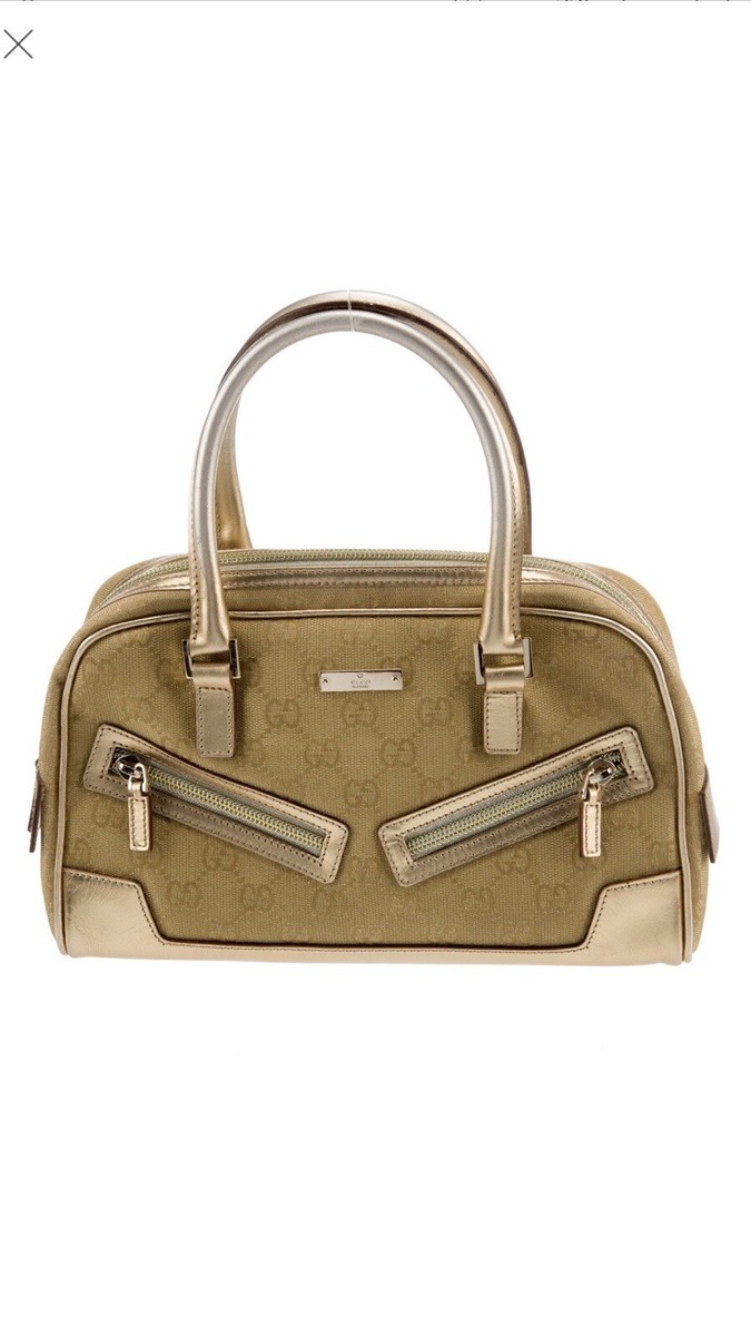 Gucci GG Canvas Handbag Bowler Satchel Tote Bag 000 0852 2123