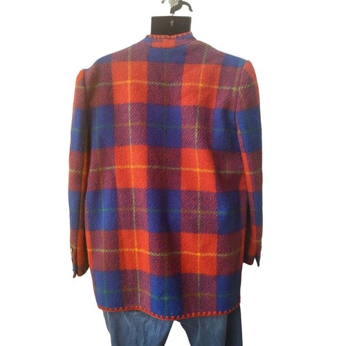 Blazer vintage Diane Dickinson lana donna taglia 12 per Gentillesse multicolore anni 80 - Foto 4 di 10
