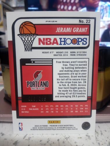 Aros NBA 2023-24 Stock Premium Jerami Grant Orange Prizm #86/299 🔥 🔥 - Imagen 5 de 5