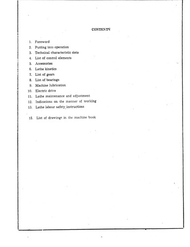 Profitmaster 15" Lathe Technical Manual #624 - Picture 2 of 12