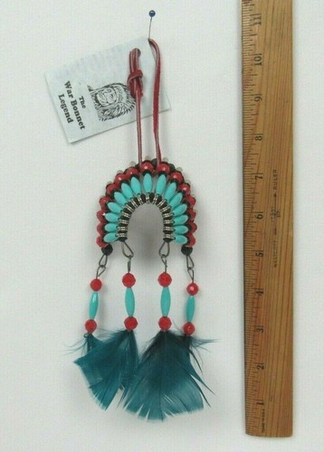 THE WAR BONNET LEGEND GENUINE FEATHER CHRISTMAS TREE ORNAMENT WALL DECORATION - Picture 8 of 12