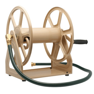 Liberty Garden 709 Steel Wall Mounted Hose Reel - Tan