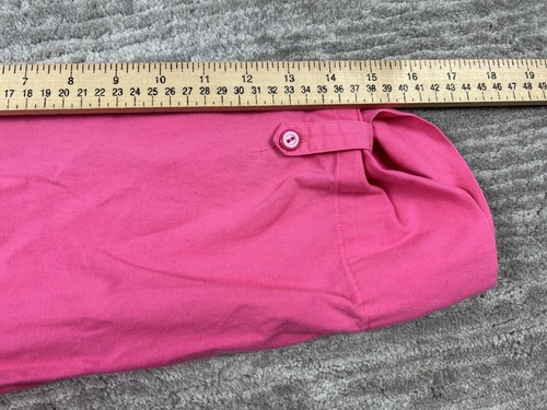 Top donna Bechamel rosa medio manica lunga 100% cotone con bottoni - Foto 6 di 11
