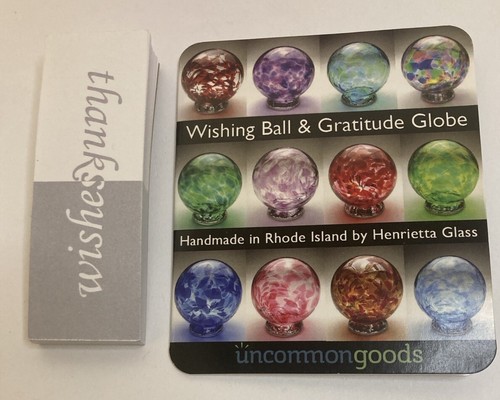 Vintage Birthstone Purple June Wishing Ball And Gratitude Glass Globe NEW In Box - Picture 5 of 8