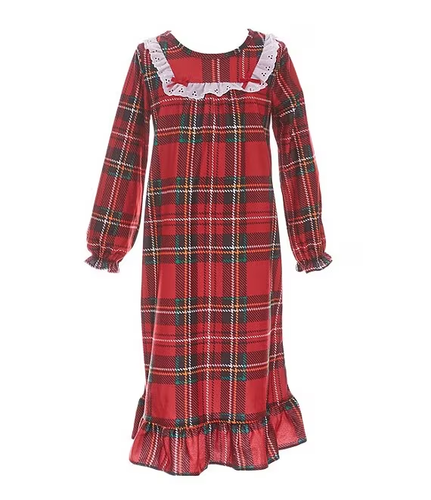 Dillard's~KOMAR~Santa Nochevieja~NAVIDAD Cuadros Rojos~Mangas Largas~VESTIDO DE NOCHE~2T a 16~NUEVO CON ETIQUETAS - Imagen 11 de 16