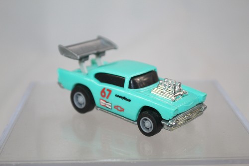 VTG 1976 Hot Wheels 1957 Chevy Power Command Teal Goodyear #67 Pullback Action - Picture 3 of 5