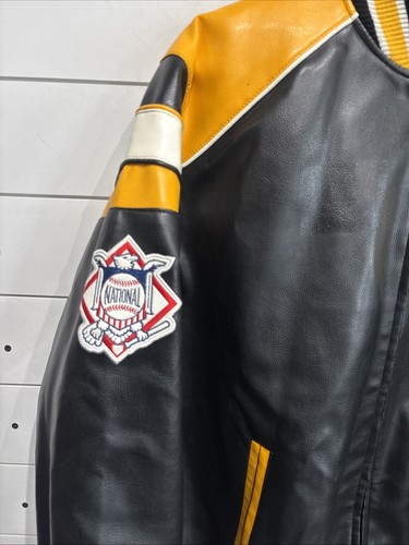 Giacca vintage Pittsburgh Pirates MLB baseball pelle Letterman Varsity uomo XXL - Foto 2 di 6
