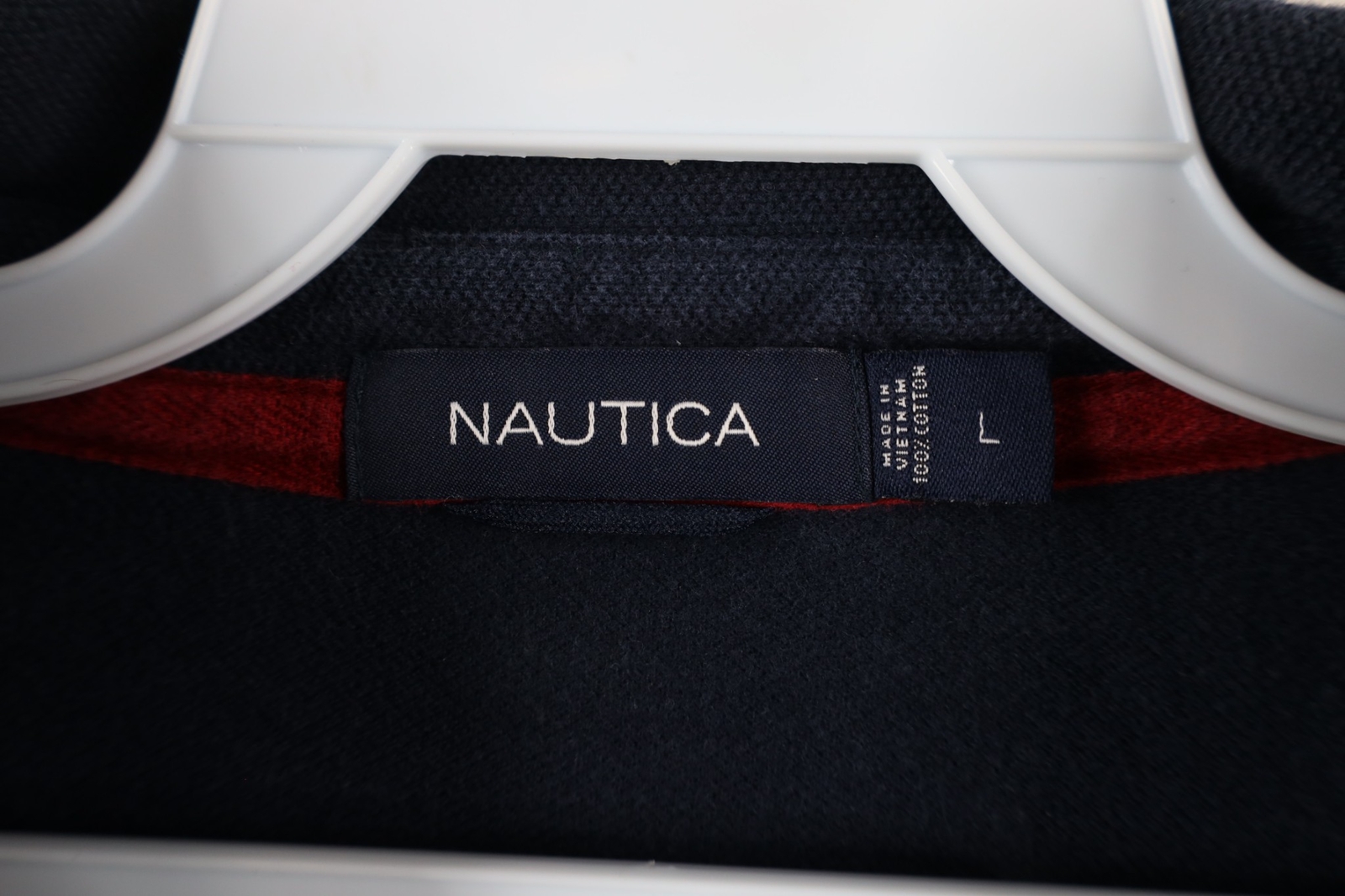 Vtg Nautica Mens Large Faded Striped Color Block Long Sleeve Rugby Polo Shirt image 7