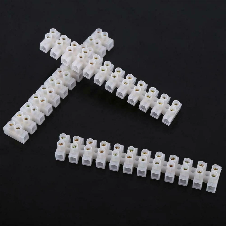 3PCS 12 Way Connector Strip Electrical Wire Terminal Block A 6A 10A Connection - Image 2 of 4
