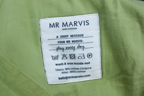 Pantalones Cortos Mr Marvis Para Hombre Bermudas Botones Verdes Vacaciones de Verano The Martinis Talla L - Imagen 14 de 15
