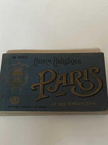 VINTAGE ALBUM ARTISTIQUE PARIS 48 VIEWS IN ENGLISH & FRENCH UNUSED EXCELLENT CON - Picture 2 of 12