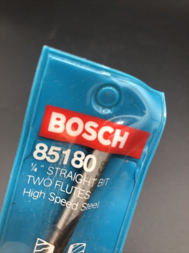 Bosch 1/4" x 1-1/8" Zoll Schnellarbeitsstahl gerade 2 Flöten Nut Dato Bit USA - Bild 2 von 5