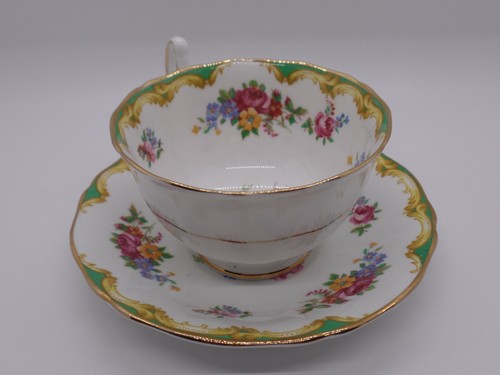 Adderley Fine Bone China Floral Tea Cup and Saucer Set H436 England EXC - Picture 4 of 8
