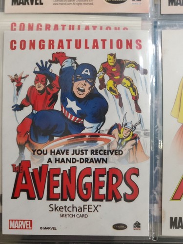 2011 Ritten MARVEL MASTERPIECES HULK ARTIST SKETCH CARD Oak 1/1 Melike Acar Rare - Bild 3 von 3