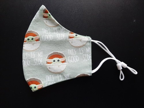 Baby Yoda Adult Face Mask / Handmade / Reusable / Washable - Picture 3 of 4