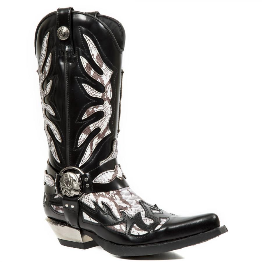 Bota hombre piel tejana NEW ROCK WESTERN COWBOY LEATHER avvio m.7991-s3 Bota hombre piel tejana NEW ROCK WESTERN COWBOY LEATHER avvio m.7991-s3