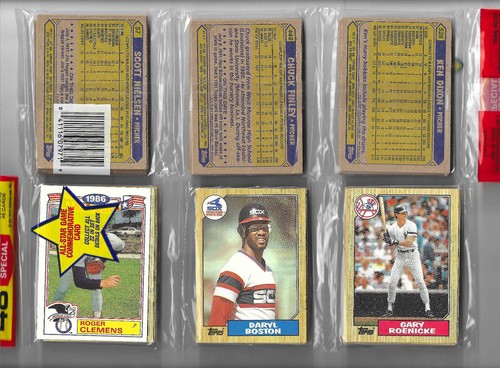 2 RACK PACKS 1987 TOPPS Baseball WALLY JOYNER RC Card on TOP & another on BOTTOM - Bild 2 von 2