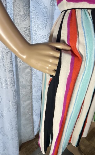 Maeve Anthropologie Peralta gestreiftes Kleid Flügelärmel Taschen mehrfarbig XS - Bild 5 von 24