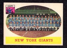1958 Topps #61 New York Giants Team Picture Football Card VG/EX